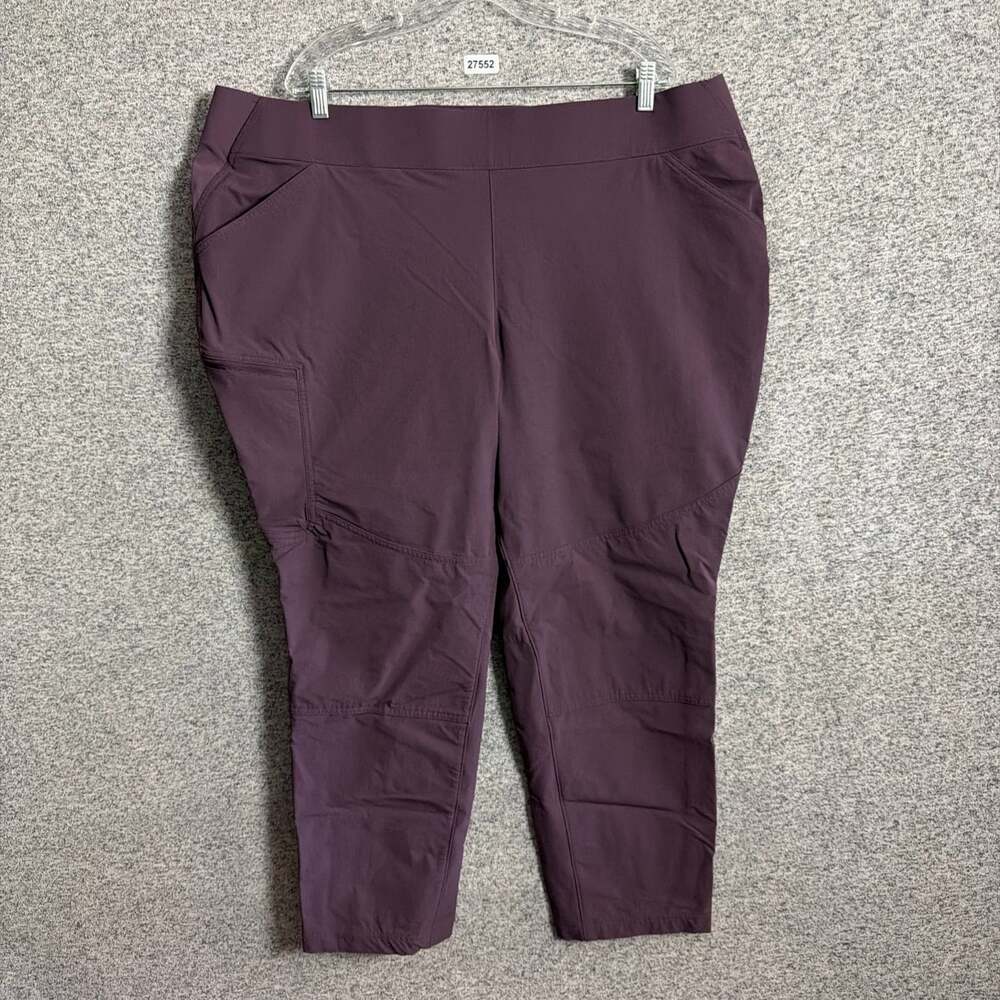 Duluth Trading Women's Plus Size 24x29 Purple Flexpedition Pull On Slim Leg Pant